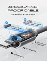 Cable USB C LISEN 2026 de 10 pies y 100W PD3.1, Cable de Carga Rápida Tipo C a C de Silicona Suave Antienredos para MacBook, iPad, Samsung, iPhone