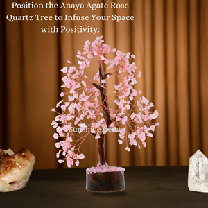 Arbre en cristal de quartz rose naturel de haute qualité, sculpté avec fil de cuivre, style ange, pour la guérison des chakras, le Feng Shui, l'attraction amoureuse et la vitalité - Product Image 5