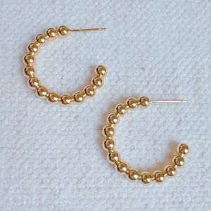 Pendientes de Aro Golden Dot para Uso Diario - Product Image 4