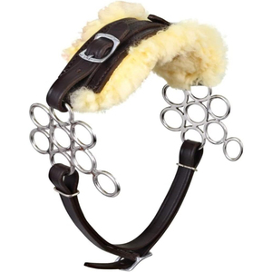 Nuevo Diseño de Bocado Hackamore sin Brida para Caballo, Estilo Inglés y Western, Ajustable, Acolchado con Flores, de Cuero Genuino con Pelo - Product Image 5