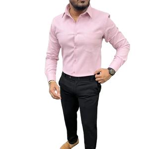 Chemises habillées pour hommes en fibre teinte en fil, décontractées, régulières, à manches longues, coupe ajustée, douces, de haute qualité, formelles - Product Image 4