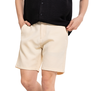 ODM/OEM Men's Formal Satin <b>Shorts</b> Mid Waist Woven <b>Zipper</b> Fly Custom Print Vintage Decoration Waterproof Quick Dry 100% Polyester - Product Image 2