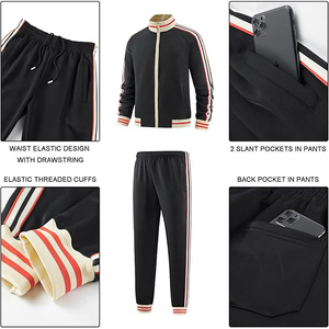 Conjunto Deportivo Ligero de Sudadera con Capucha y Pantalones Jogger, Puños Acanalados, Capucha con Cordón Ajustable, Bolsillos Tipo Canguro - Product Image 4