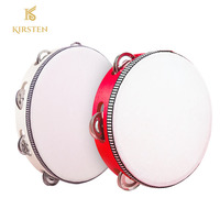 OEMCustom 6 Inch Wooden Hand Drum Mini Tambourine Percussion Instrument for Wedding Christmas Party Holiday Decoration Wholesale