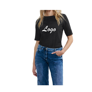 Camisetas de Mujer Más Vendidas, Camiseta de Algodón con Estampado de Moda, Camiseta de Cuello Redondo de Manga Corta con Estampado Personalizado, Ropa de Mujer - Product Image 5
