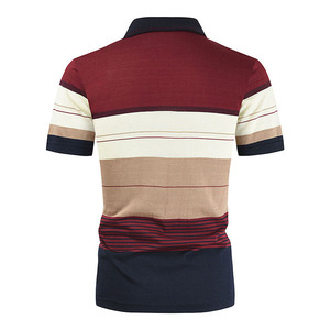 T-shirt décontracté pour homme en coton tricoté respirant à col rond et manches courtes, coupe classique - Product Image 2