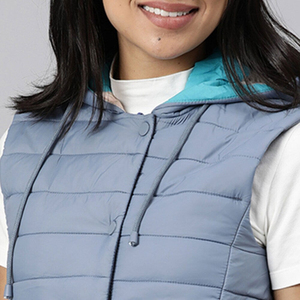 Men's Casual Puffer Vest Winter Outdoor Zipper Sleeveless Warm Puffy <b>Jacket</b> Custom Hooded Vest in wholesale cheap rate - Product Image 5