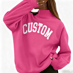 Sudaderas de Moda de Lujo con Apliques, Cuello Redondo Unisex, Personalizadas, 400GSM, Poliéster/Algodón, Tallas Grandes, Hombros Caídos, Gran Venta - Product Image 5