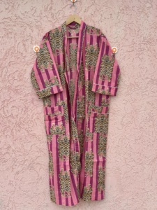 Elegante Kimono de Playa de Algodón con Estampado de Jungla para Primavera/Verano, para Mujer, con Manga Larga, Material Suave y Ligero, Hecho a Mano - Product Image 4