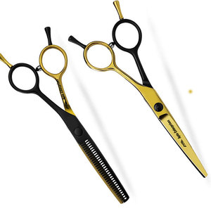 Kit de ciseaux de coiffure 5,5 pouces pour barbier, ciseaux de coupe et d'effilage/texturisation en acier inoxydable pour la coiffure - Product Image 4