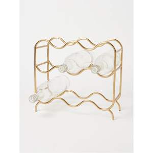 Porte-bouteilles moderne en métal pour comptoir, support pour 6 bouteilles, présentoir à vin en fer industriel autoportant, décoration intérieure, accessoires de bar pour la cuisine - Product Image 6