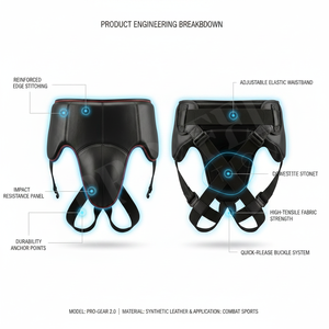 Latest Design Training Stage MMA Groin Guard for Men & Boys Adjustable Protective Martial Arts Boxing Taekwondo Groin Guard - Product Image 2