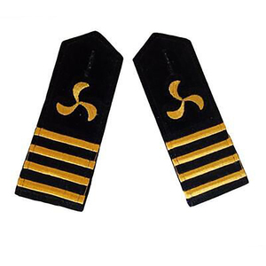 Épaulettes de cérémonie personnalisables en polyester avec garniture décorative en corde, fond vert et cordon doré, pour uniforme formel de marque sur mesure - Product Image 3