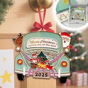 Decorazioni Natalizie Vintage in Metallo 2025, Ornamenti per Albero di Natale, Decorazioni per Interni, Regali Ricordo per Natale - Product Image 2