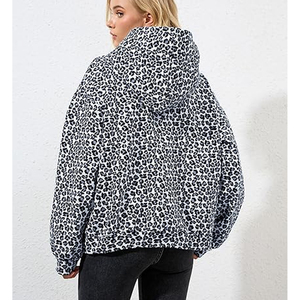 <b>Leopard</b> <b>Print</b> Streetwear Hoodie Cotton Fleece <b>Sweatshirt</b> Men Women Pullover Custom Logo Wholesale - Product Image 4