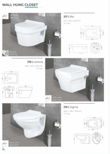 โถสุขภัณฑ์แบบติดผนัง ORTONBATH รุ่น Modern Slim Rimless แบบชิ้นเดียว พร้อมระบบชำระล้างคู่ ระบบกำจัดกลิ่นอัตโนมัติ ผลิตจากเซรามิก - Product Image 5