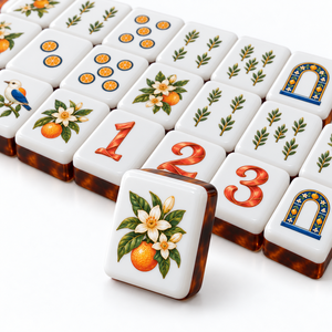 Échantillon Gratuit - Jeu de Tuiles de Mahjong Américain au Design Original - 160 Tuiles en Acrylique pour Divertissement Intérieur - Product Image 5