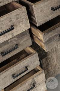 <b>Rustic</b> Solid Wood Living Room <b>Cabinet</b> With Flat Panel Door And Multiple Drawers Antique Storage Furniture - Product Image 4