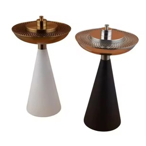 Middle East Style Stainless Steel Bakhoor Burner <b>Cone</b> Shaped Base Perforated Lid Charcoal Aromatic Fragrance Censer - Product Image 1