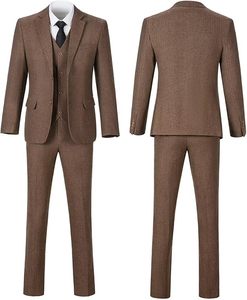 Traje de esmoquin ajustado personalizado para hombre con MOQ bajo, conjunto de 3 piezas (pantalón, chaqueta y chaleco) para bodas y novios, traje formal de negocios transpirable a precio económico. - Product Image 3