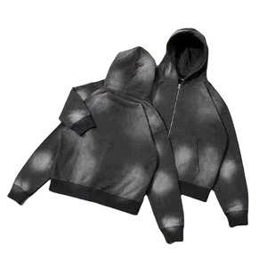 ชุดวอร์มผู้ชายแบบซักย้อมสีสไตล์ยูนีค ดีไซน์เฉพาะตัว ผลิตตามแบบ OEM ผ้า softshell ทนทาน เหมาะสำหรับใส่ออกกำลังกายและสวมใส่สบายในชีวิตประจำวัน ดูดีมีสไตล์ - Product Image 5