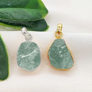 Colgante de Gema de Aguamarina Cruda al por Mayor – Suministros de Joyería DIY para Collares al por Mayor - Product Image 1