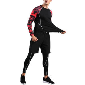 Conjunto de Rashguard Personalizado para Hombre, MMA, BJJ, Grappling, Manga Larga, Anti-UV, Secado Rápido, Ropa de Lucha para Gimnasio, Venta al Por Mayor - Product Image 3