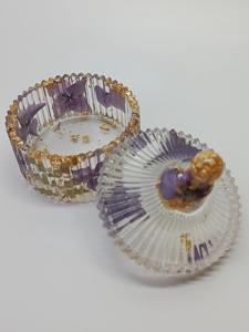 Caja de Resina Floral Personalizada Premium, Caja de Joyería Decorativa Hecha a Mano, Organizador de Almacenamiento de Joyas, Pequeño Regalo de Joyería de Resina - Product Image 3