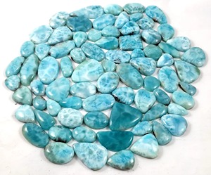 Natural <b>Larimar</b> Cabochon for <b>Jewelry</b> Making Loose Gemstone Unique Blue Pattern Perfect for Crafting Rings Necklaces & Earrings - Product Image 4