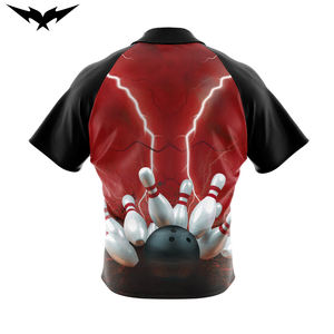 Custom Sublimation Quick Dry Jersey Bowling Custom Logo <b>Printed</b> Design Unisex Bowling Jerseys Short Sleeve Jerseys - Product Image 2
