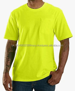 <b>Men's</b> Casual <b>Long</b> <b>Length</b> Short Sleeve <b>T</b>-<b>Shirt</b> Loose Fit Heavyweight 100% Cotton Blank Design with Pocket Knitted Fabric - Product Image 6