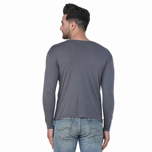 Custom Men's <b>Long</b> Sleeve Crew Neck <b>T</b> <b>Shirt</b> Plain Cotton Casual <b>T</b> <b>Shirt</b> OEM Private Label Slim <b>Fit</b> Casual Wear - Product Image 2