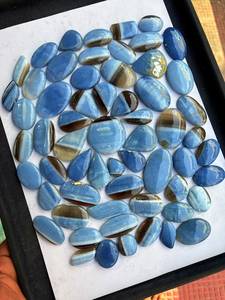 Opales bleues les plus vendues, pierres naturelles lisses et polies pour la fabrication de bagues, boucles d'oreilles, pendentifs et bijoux, disponibles en gros. - Product Image 2