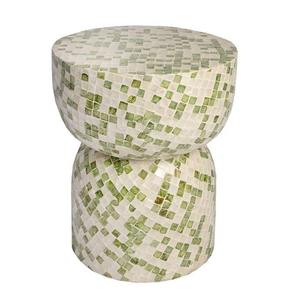Mesa Redonda de Mosaico de Capiz Verde Hecha a Mano para Sala de Estar, Muebles y Decoración del Hogar, Estilo Mayorista - Product Image 3
