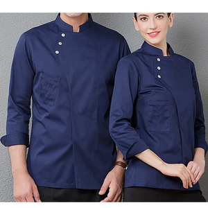 Uniforme de Chef en Coton en Gros, Haute Qualité, Respirant, Manches Longues, Unisexe, Vêtements de Cuisine, Broderie Personnalisée pour Hôtels - Product Image 6