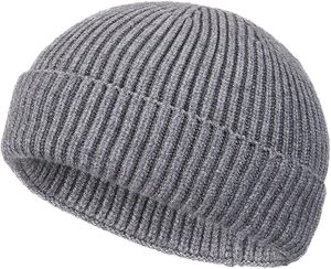 <b>Green</b> Ribbed <b>Beanie</b> 100% Acrylic Unisex Adult Casual Winter Hat Computer Knitted Solid Color 56-58CM - Product Image 3