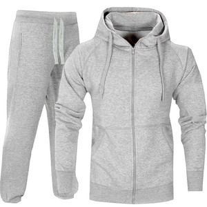 Men's Green Hooded Tracksuit Set Full <b>Zip</b> Sweatshirt and Jogger Pants Solid Color Casual Autumn Wear Breathable Polyester - Product Image 5