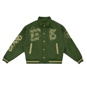 Chaqueta universitaria Vintage a prueba de viento para hombre 2024, ropa de calle de algodón con diseño de Hip Hop personalizado, chaqueta Vintage de talla grande - Product Image 2