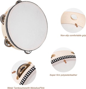 Meilleur Prix Tambourin de <span class=keywords><strong>Mariage</strong></span> en Bois Sublimation Mini de 6 Pouces à Tenir à Une Rangée pour Adultes Église Pandeiro Casamento - Product Image 4