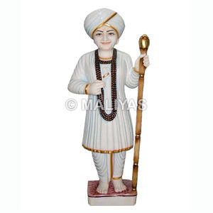 Escultura de Mármol Jalaram Bapa |   Estatua de mármol Jalaram Bapa hecha a mano para el hogar y el templo - Product Image 1