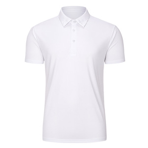 Camisas de Golf Blancas de Manga Corta para Hombre, 100% Poliéster, Corte Regular, Color Sólido Informal, Transpirables, Tejidas, con Logotipo Frontal - Product Image 6