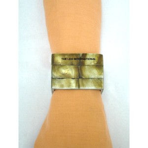 Anneau de serviette en aluminium argenté, décoration de fête de mariage, vaisselle, anneau de serviette de haute qualité, artisanat naturel - Product Image 3