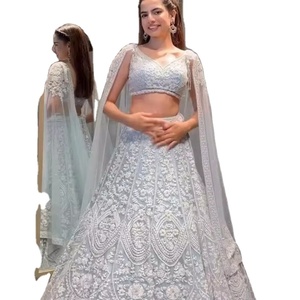 Magnifique Lahenga Choli en coton modal pour demoiselle d'honneur de mariage avec broderie et dupatta fantaisie pour robe de fête Salwar - Product Image 1