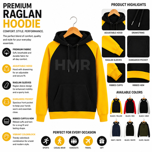 Sweat-shirt à capuche HMR Sorority Sisterhood noir et jaune, à blocs de couleurs, manches longues, en polaire, avec poches, décontracté, automne - Product Image 6