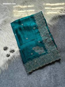 Collection Premium de vêtements de fête en soie fantaisie avec broderies - Fournisseur de collections de saris et de blouses de Surat, exportateur de mode féminine. - Product Image 6