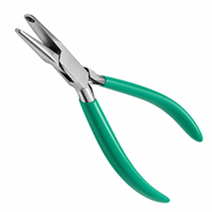 Pince à sertir à pointe arrondie 5,5 pouces en acier inoxydable avec poignée en PVC argentée, couleur de poignée personnalisée, outil de fabrication de bijoux ZETOMEDPRO - Product Image 1