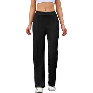 2025 femmes taille haute bureau pantalon jambe droite affaires pantalons décontractés avec poches respirant taille haute robe de travail - Product Image 3