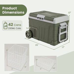 Adjustable Range 12 Volt Portable Car Fridge Car <b>Refrigerators</b> - Product Image 6