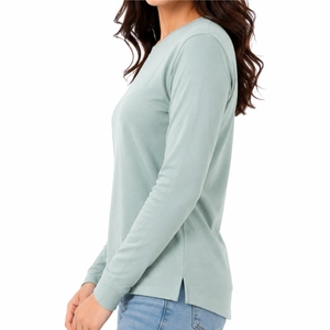 Sudadera y Camiseta de Manga Larga para Mujer Lebond, Antiarrugas, Transpirable, de Secado Rápido, Cuello Redondo de Algodón Suave, Ajuste Cómodo, Otoño - Product Image 3