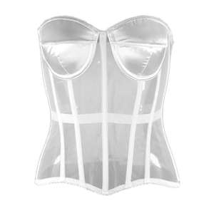 Vintage Women's Overbust Corset Tops Sexy Shapewear Breathable Eco-Friendly Leather for Plus Sizes <b>Tummy</b> <b>Control</b> Medium <b>Control</b> - Product Image 4